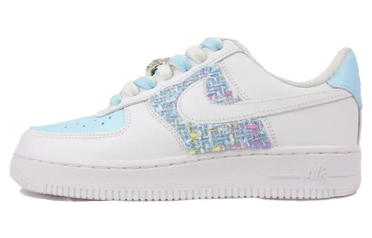 

Кроссовки Nike Air Force 1 Skateboard Shoes Women's Low-Top White Blue, Синий, Кроссовки Nike Air Force 1 Skateboard Shoes Women's Low-Top White Blue