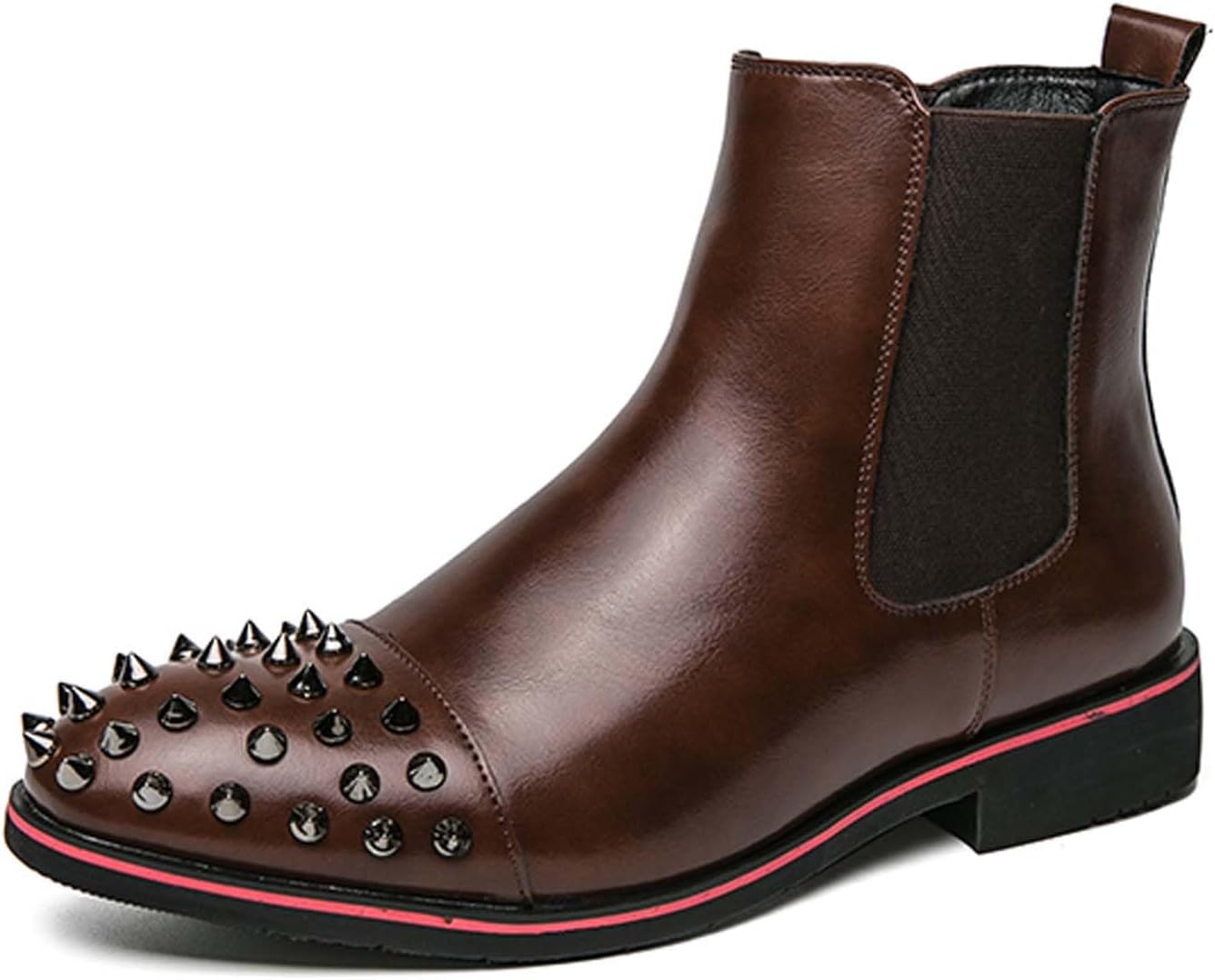 

Ботинки больших размеров для мужчин, модные ботинки Челси с заостренным носком, стиль урбан рок панк, подходят для вечеринок или ночных клубов, черные, коричневые Generic