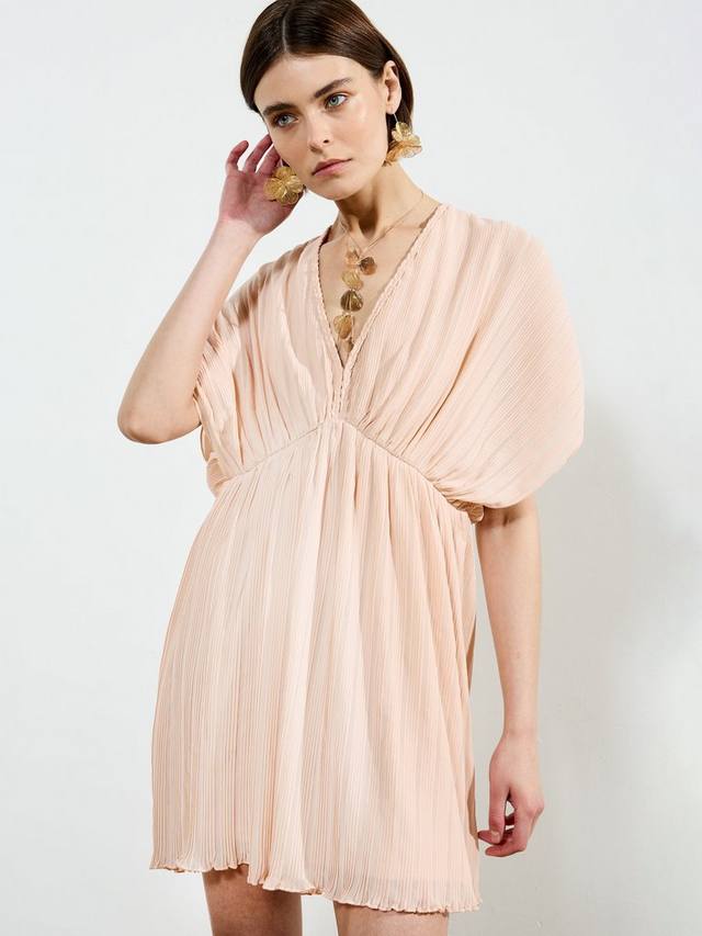 

Мини-платье Chathia Plisse French Connection, Ballet Pink