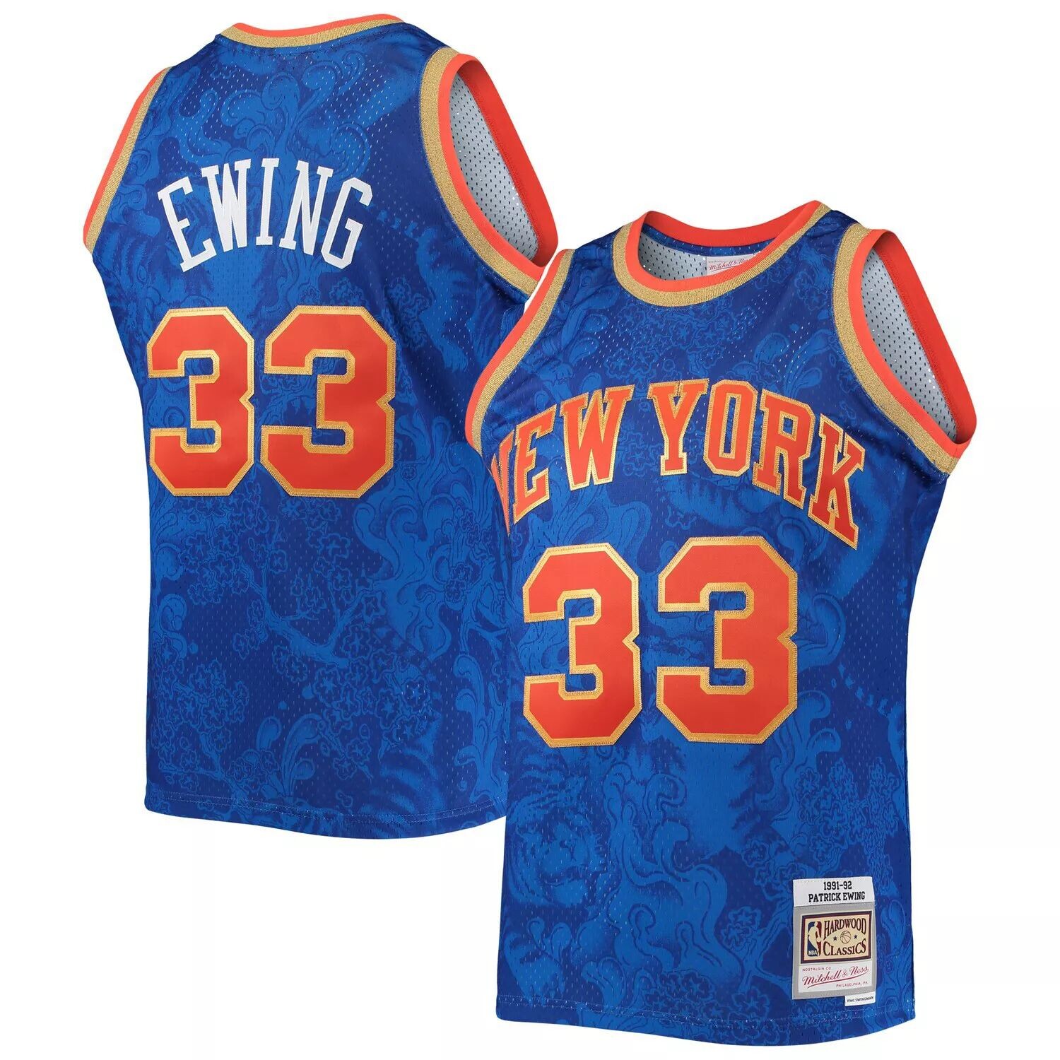 

Мужская синяя майка Mitchell & Ness Патрик Юинг New York Knicks Hardwood Classics 1991-92 Lunar New Year Swingman