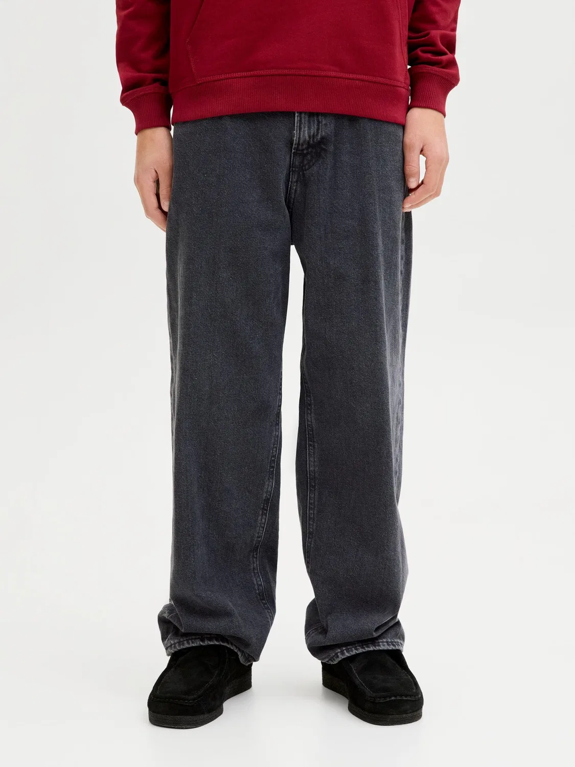 Джинсы Baggy Fit из черного денима, JACK & JONES Junior, black denim — фото 3