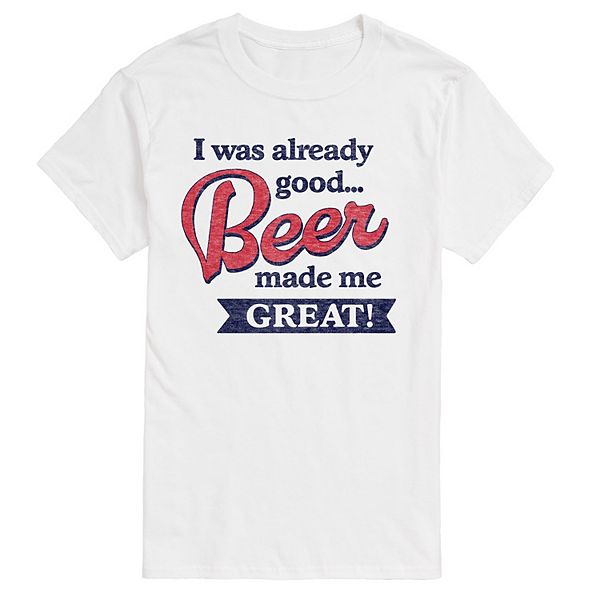 

Футболка с принтом Men's already good beer made me great Licensed Character