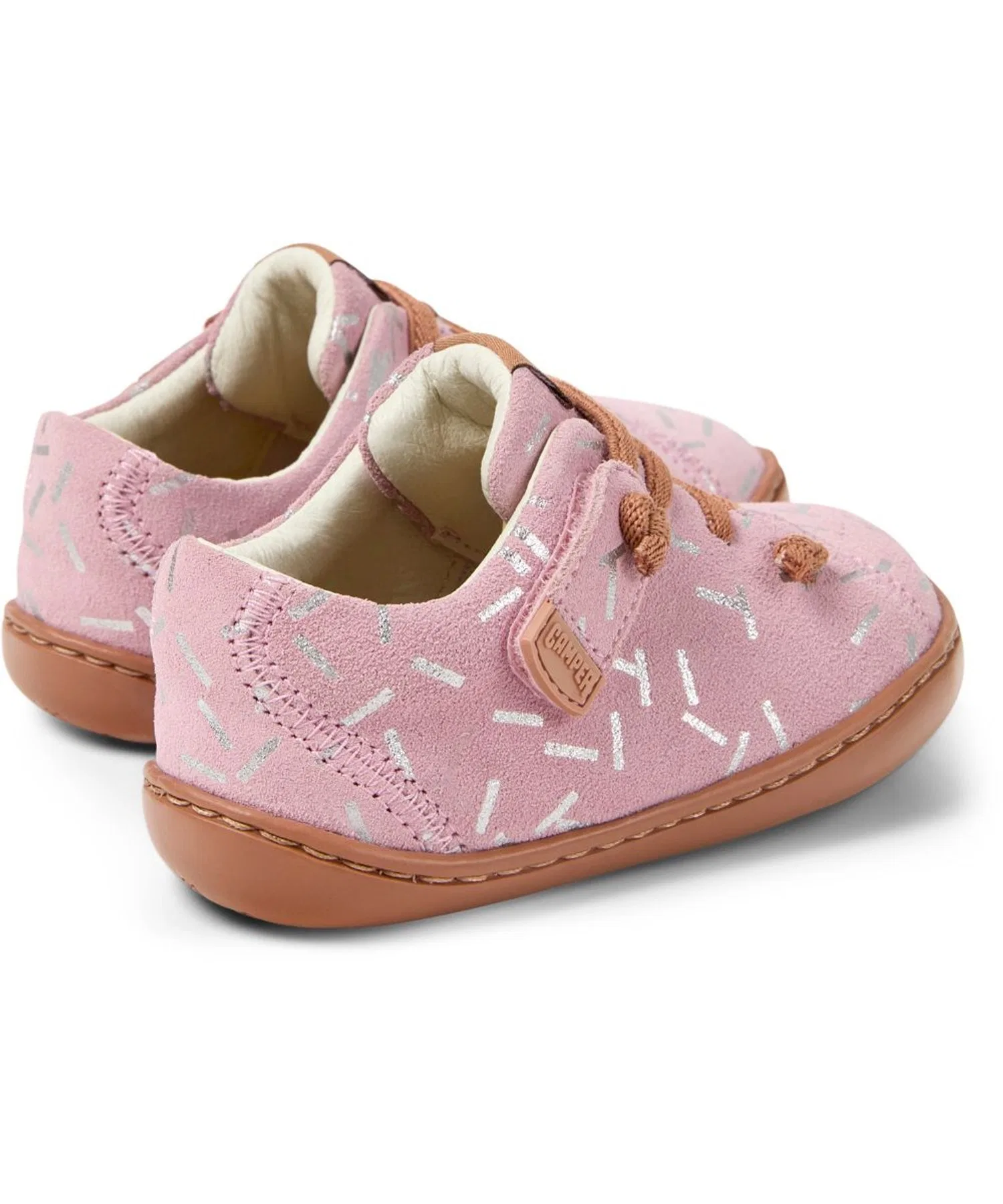 Детские кроссовки из натуральной кожи CAMPER PEU CAMI First Walker розовые — фото 3