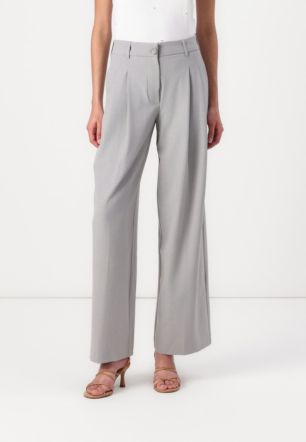 

Брюки WIDE LEGGED TROUSER Even&Odd, цвет Mottled Light Grey