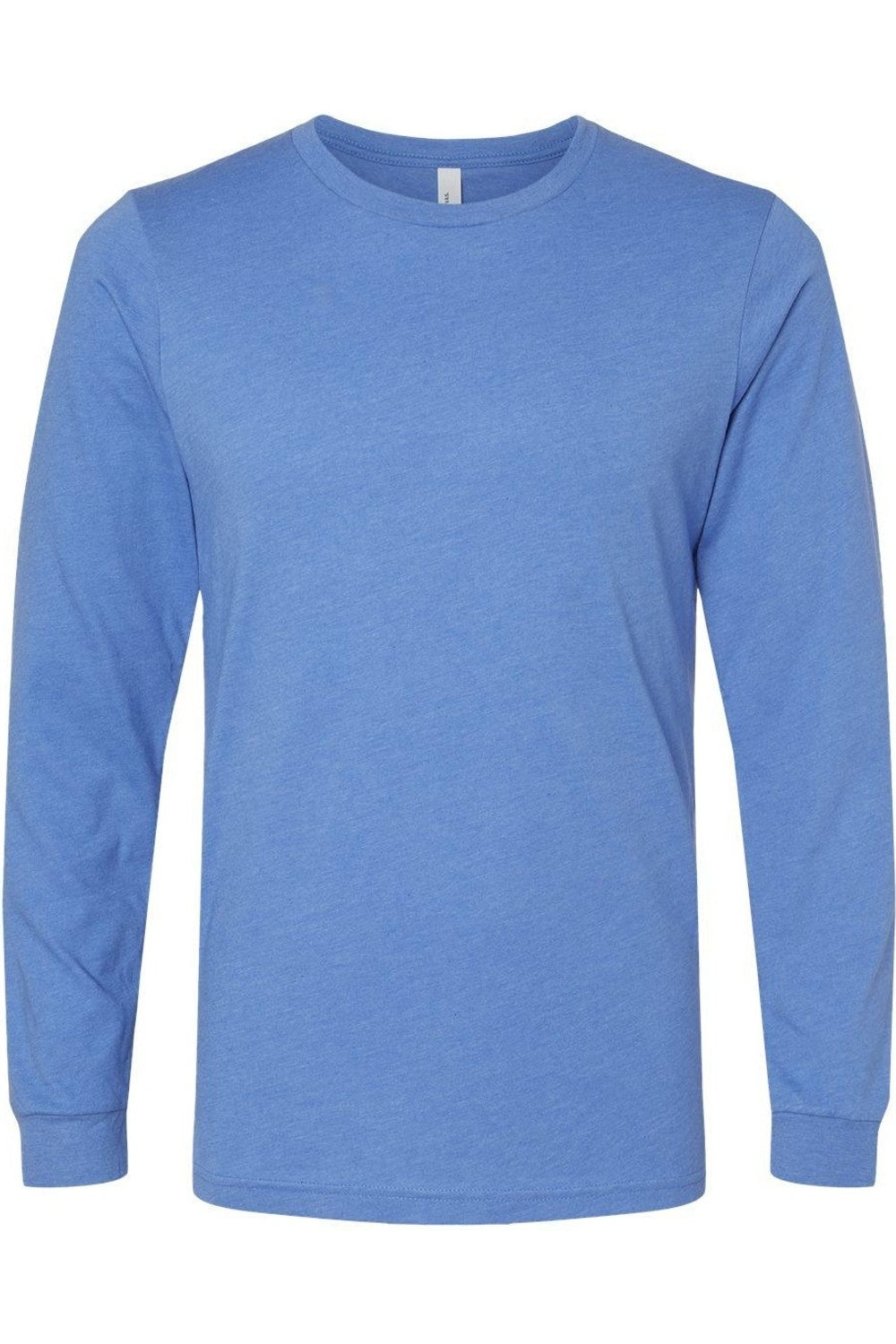 

Футболка с длинным рукавом BELLA + CANVAS Heather CVC, цвет heather columbia blue