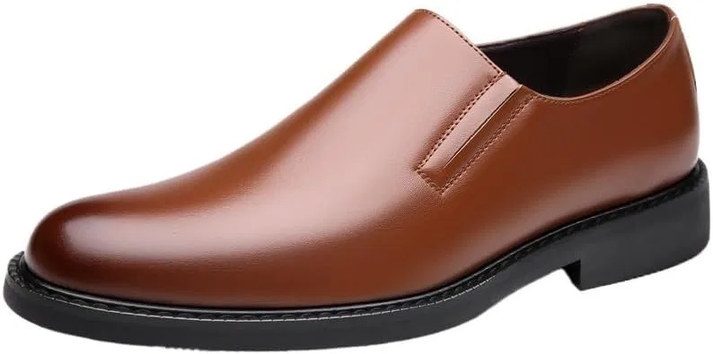 Туфли мужские slip-on на кожаной подошве, коричневый UOPYNE