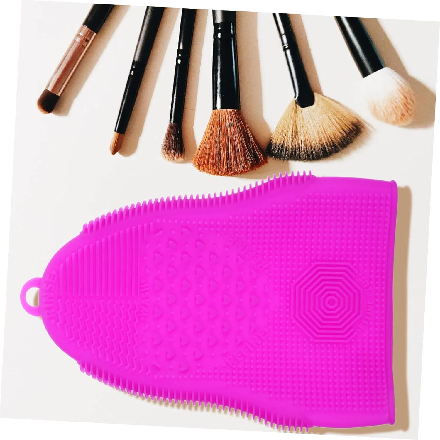 Коврик для чистки кистей Silicone Scrubber Gogogmee фиолетовый 19x13 см — фото 3
