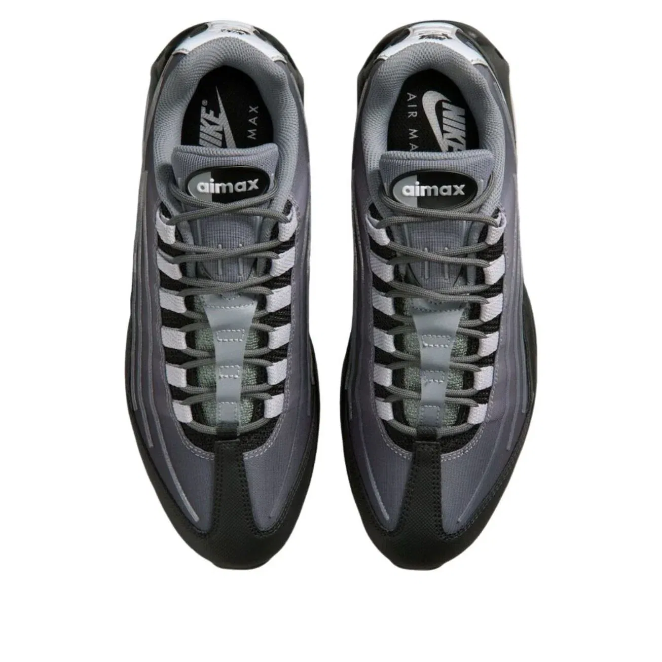 Кроссовки Nike Air Max 95 Big Bubble 'Smoke Grey Wolf Grey' IH7853-001, серый — фото 3