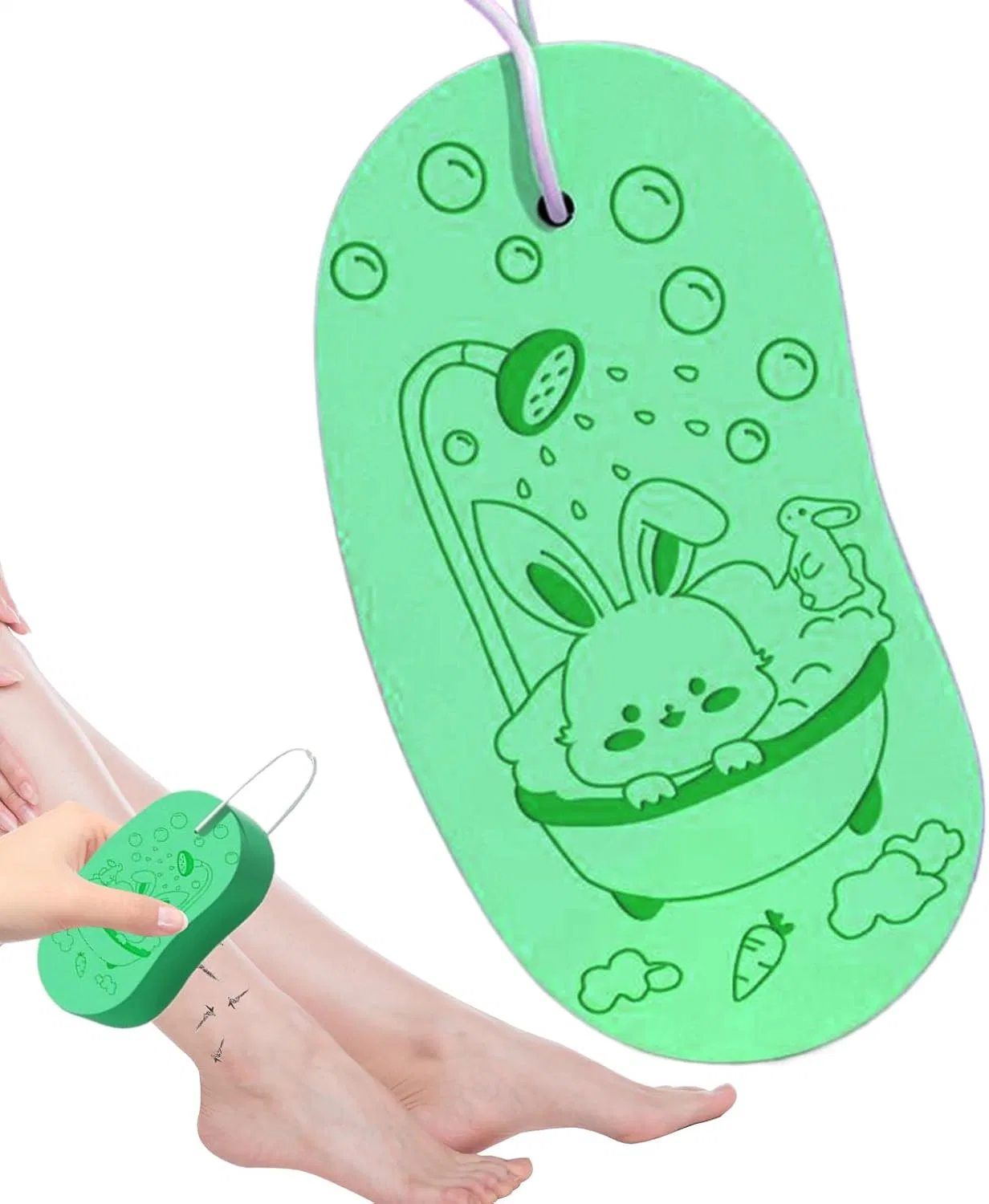 Детская губка для купания с мультяшным дизайном Duvcoywae, Green