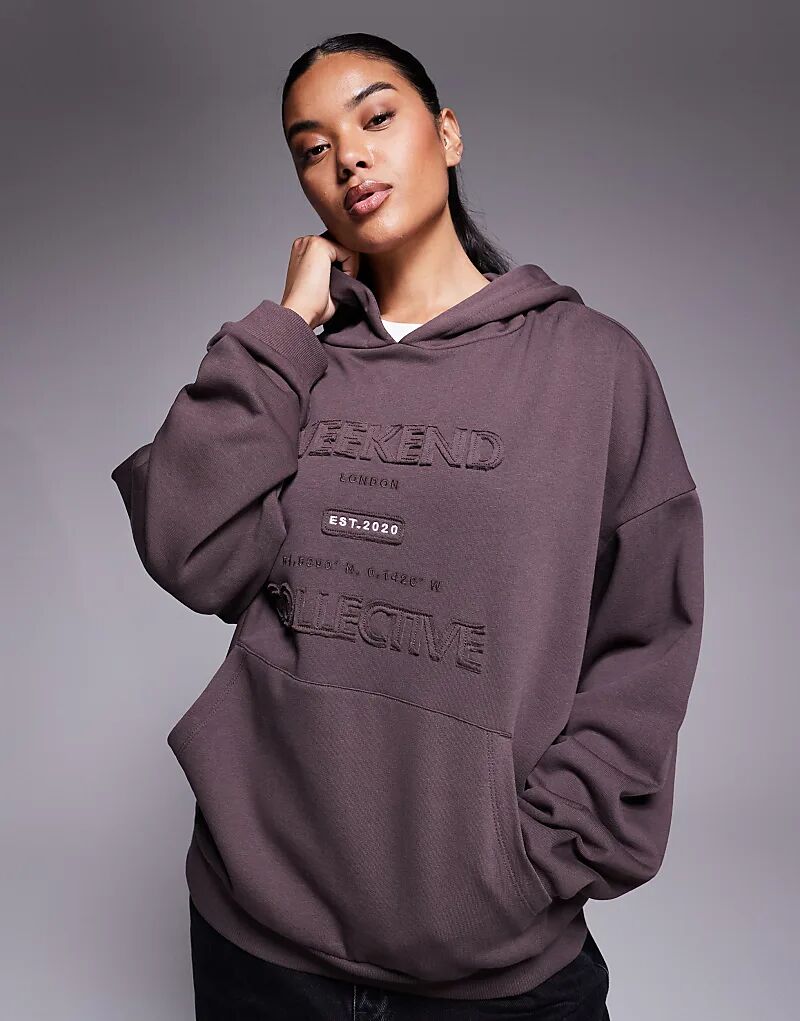 

Худи Weekend Collective с аппликацией шоколадно-коричневого цвета