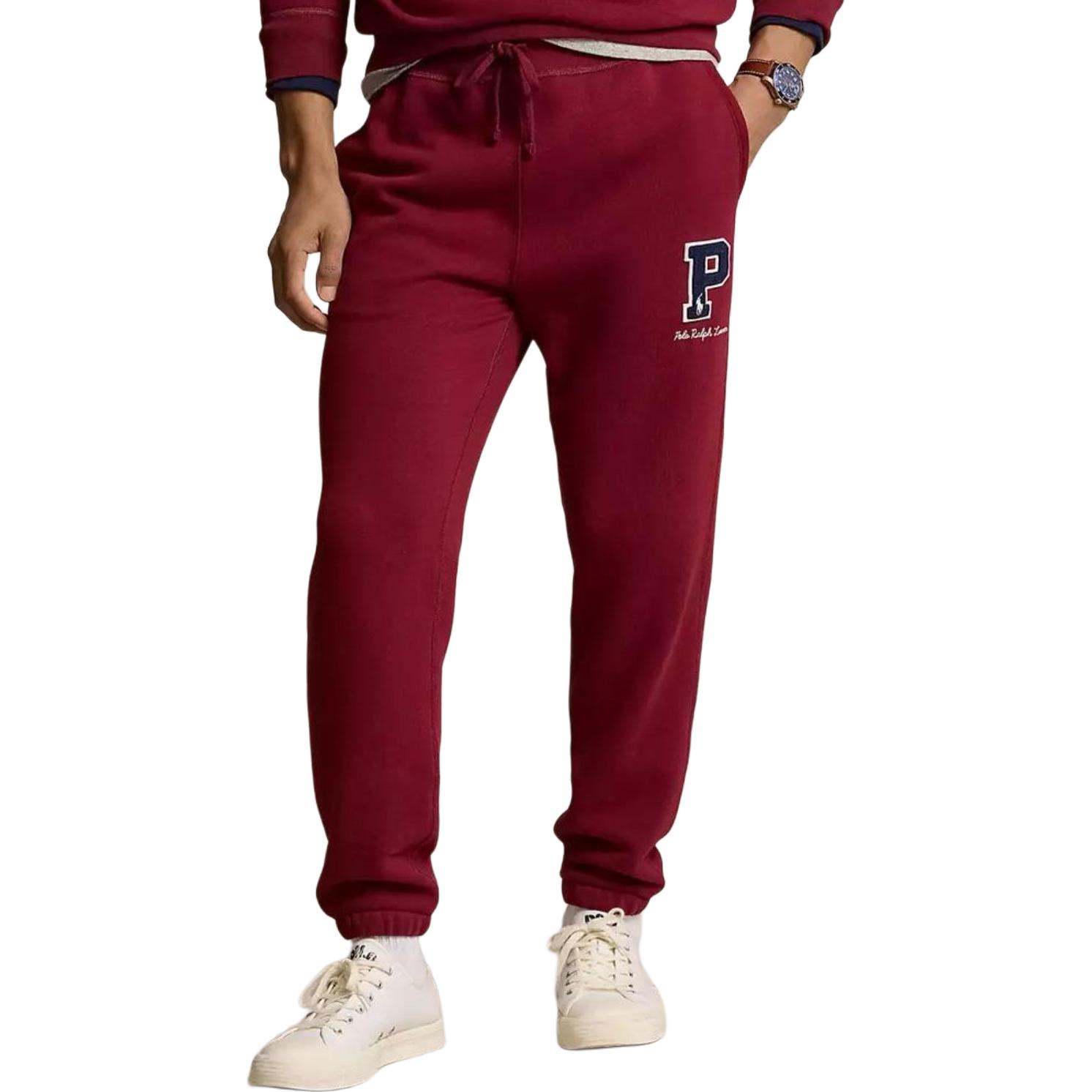 Polo Ralph Lauren Вязаные спортивные штаны мужские бордовые — фото 3
