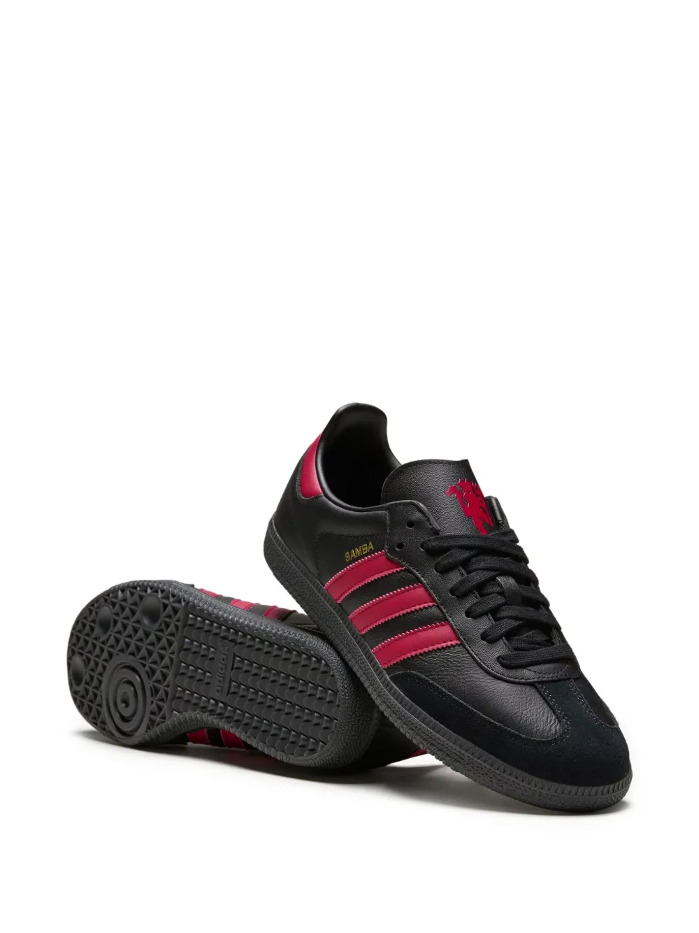 Кроссовки Samba Core Black/Mufc Red Adidas, черный — фото 2