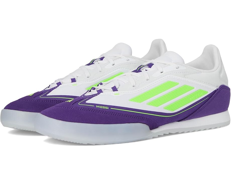 Кроссовки Unisex adidas F50 Freestyle 24 Messi Indoor, цвет White/Lucid Lemon/Unity Purple