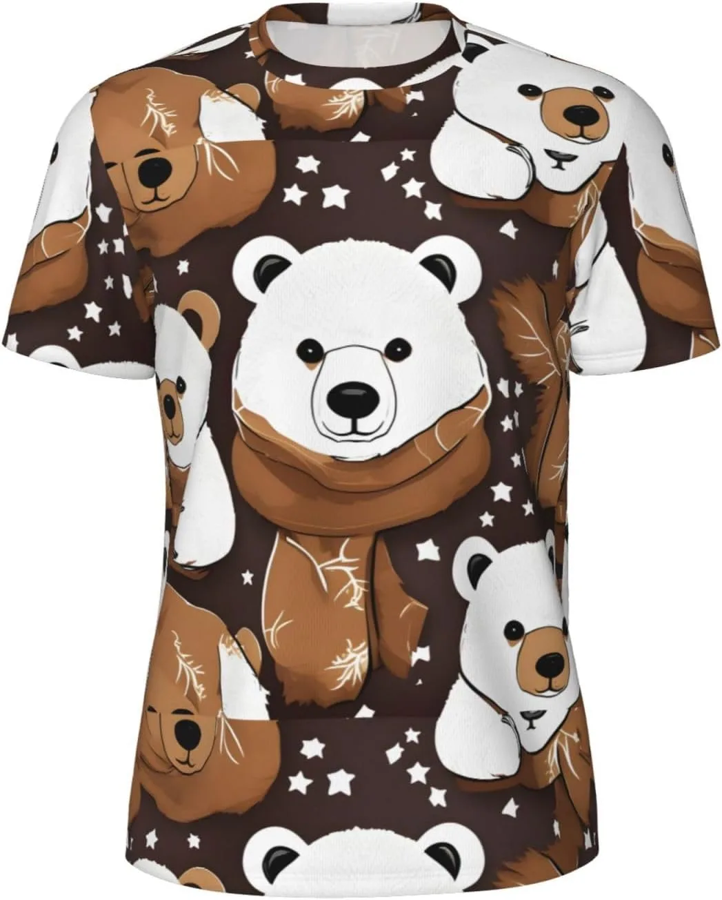

Футболка мужская летняя с принтом White Bear Brown Bear, легкая и дышащая SDFHU
