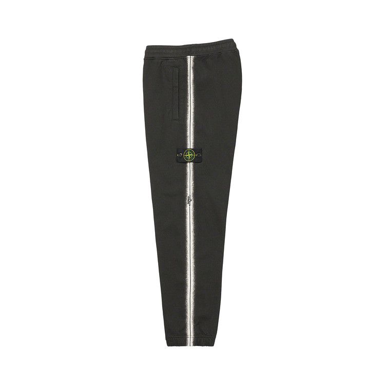 Спортивные брюки Supreme x Stone Island Stripe Sweatpant 'Black' — фото 3