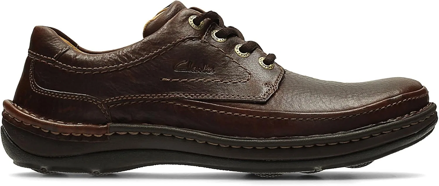 Мужские туфли-дерби Clarks Nature Three на шнуровке, Mahogany Leather — фото 2