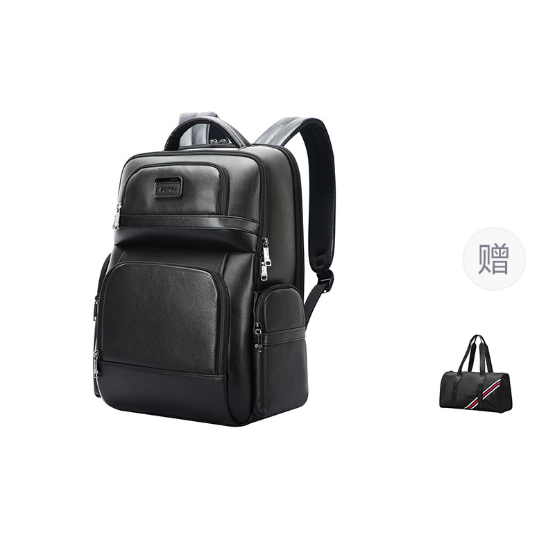 

BOPAI Кожаный рюкзак с тканевой подкладкой мужской черный, Black 61-123291A (Comes with 32-123381)