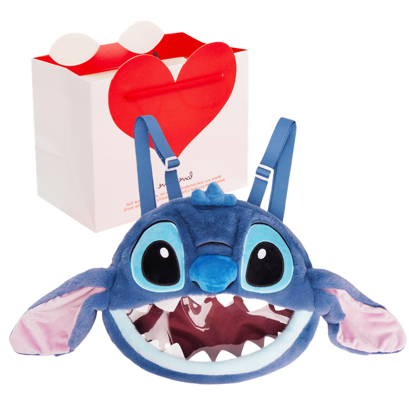 

Полиэстеровый рюкзак обычный унисекс Disney, Stitch Drop Ear, Display Backpack+Shopping Bag