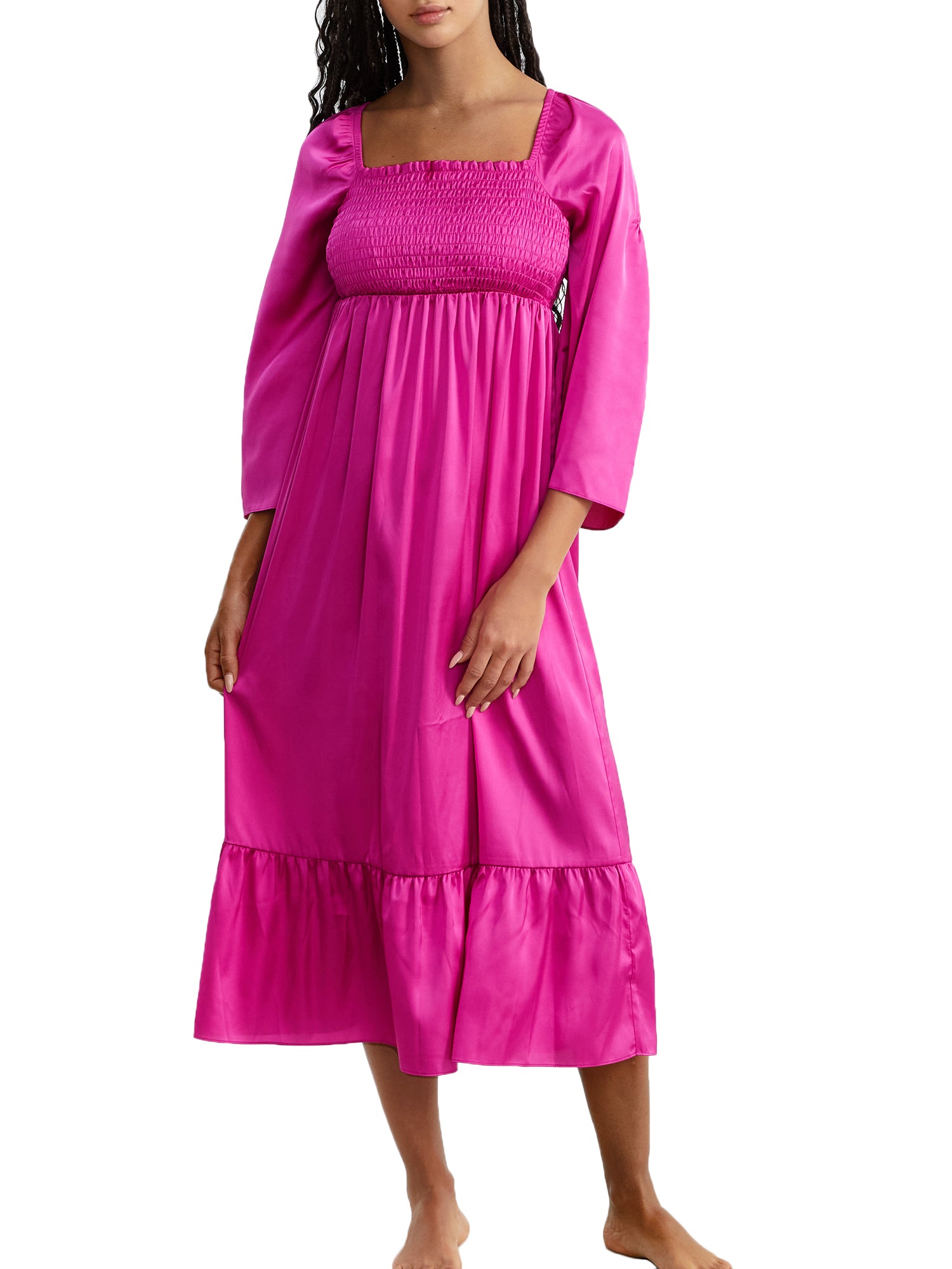 

Bare Women's Элегантная атласная ночная рубашка, цвет festival fuchsia