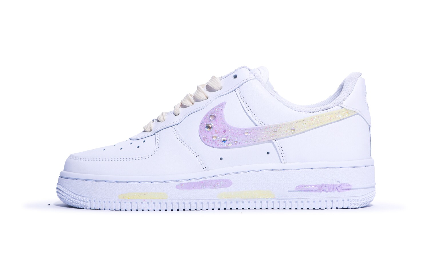 

Кроссовки Nike Air Force 1 Skateboarding Shoes Men Low-top Yellow/purple/white, желтый/фиолетовый