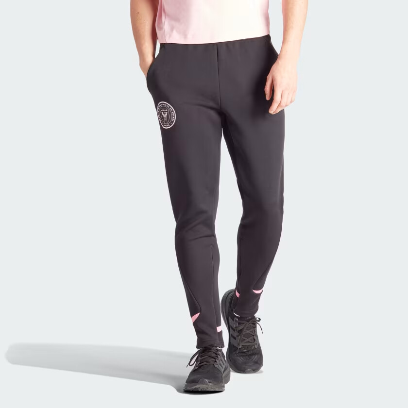 Inter Miami CF трикотажные спортивные штаны мужские черные Adidas, черный — фото 2