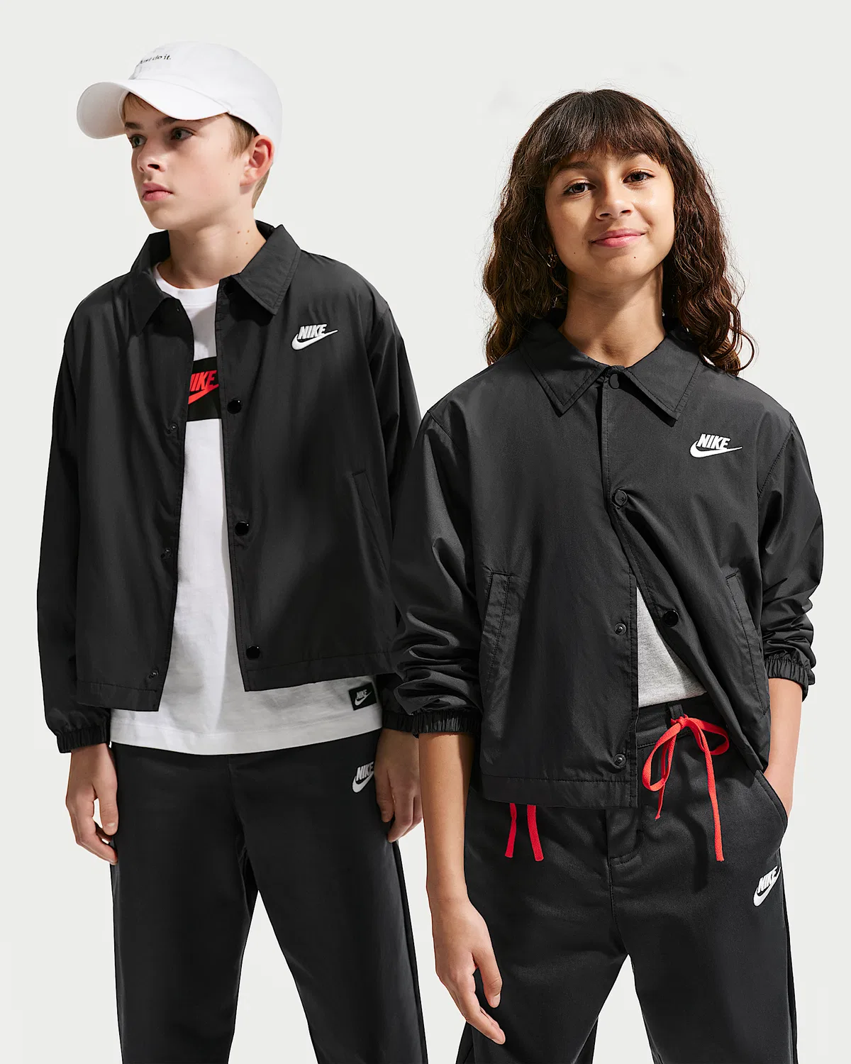 Детская куртка-тренч Repel Nike Sportswear Club, Black/White