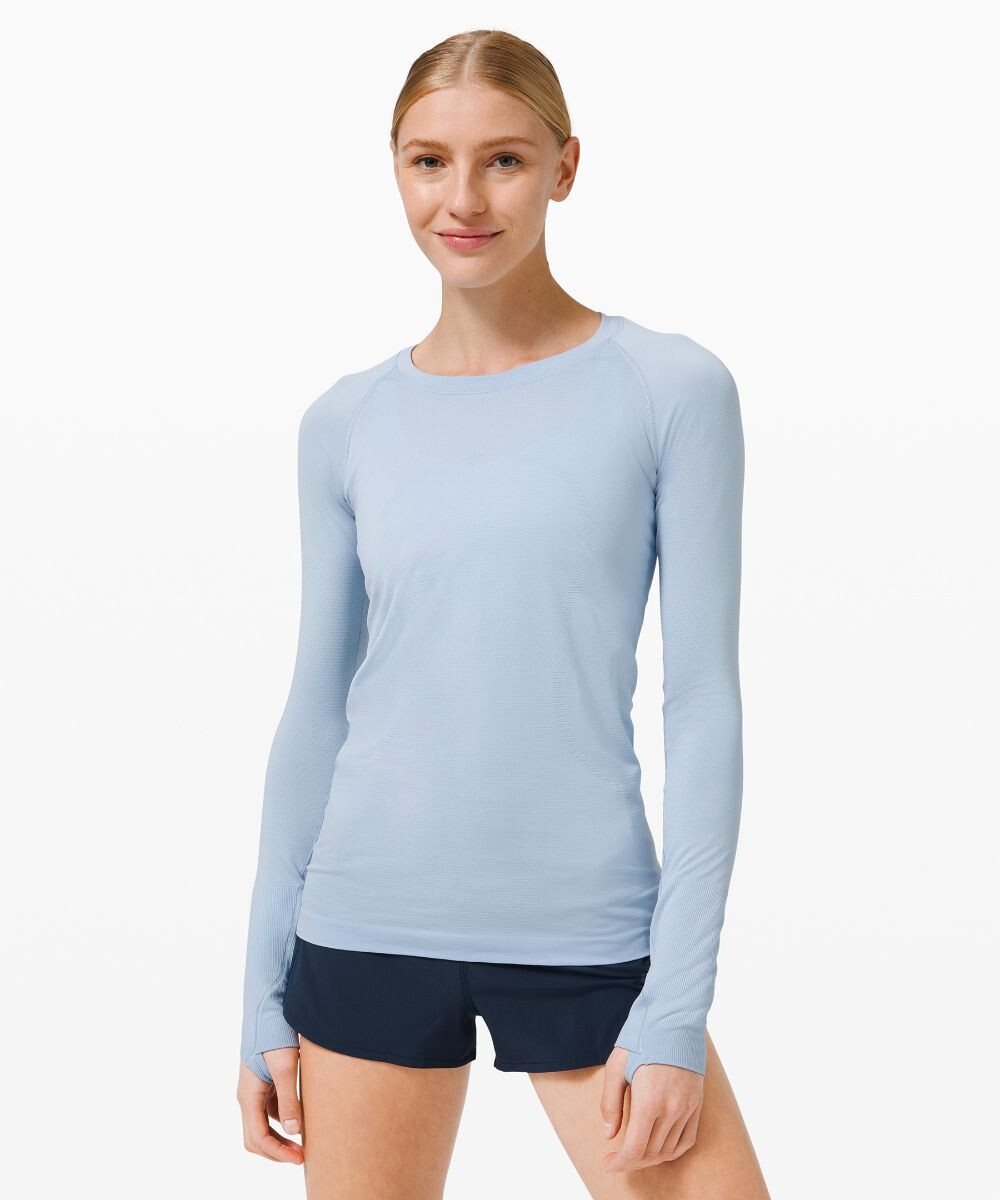 

Рубашка с длинным рукавом Swiftly Tech 2.0 Lululemon, синий