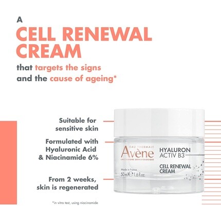 Крем для лица Avene — Hyaluron Activ B3 клеточный обновляющий, 50 мл — фото 2