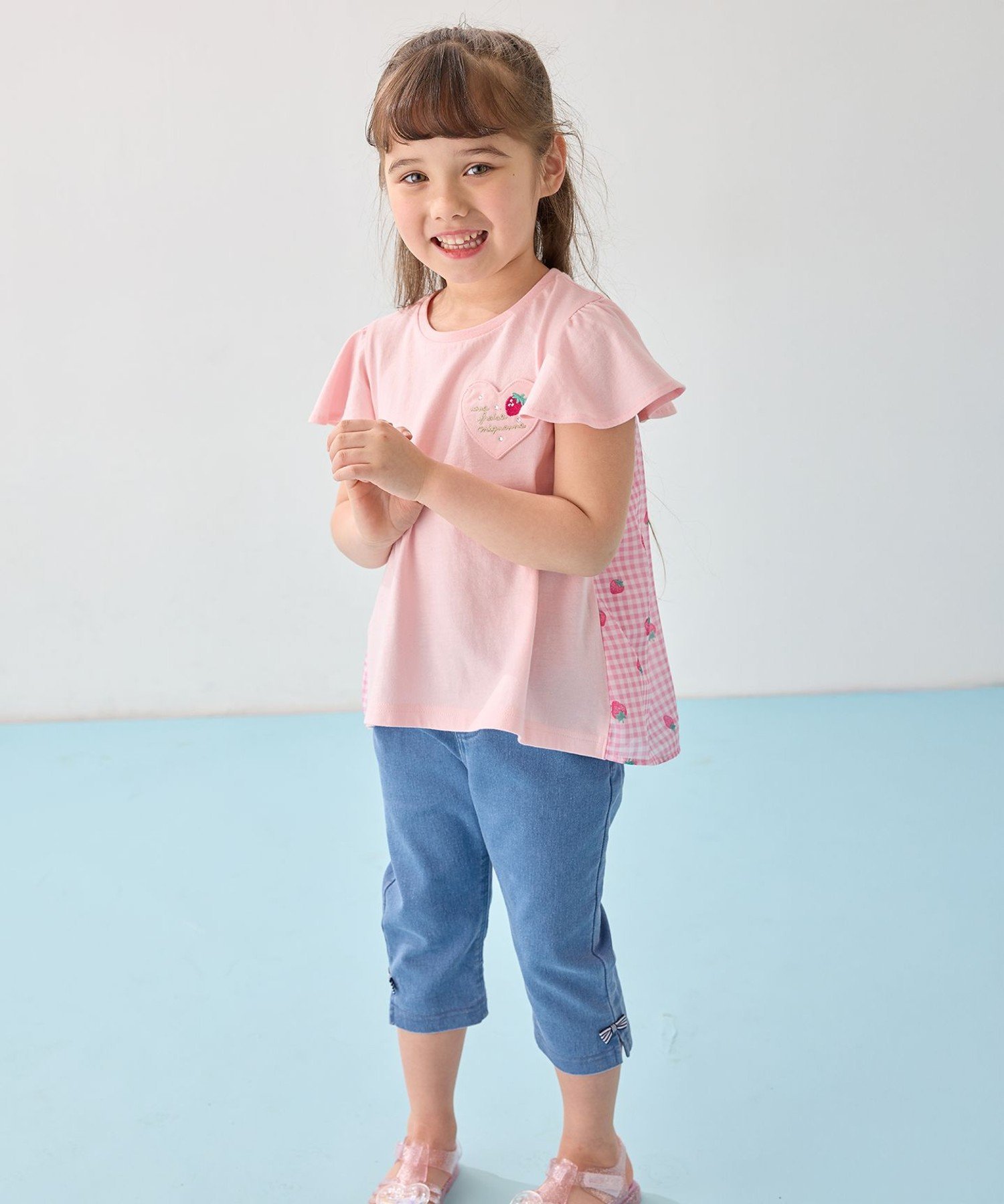 Развевающаяся на ветру футболка без спины ANY KIDS, Pink [012] — фото 3