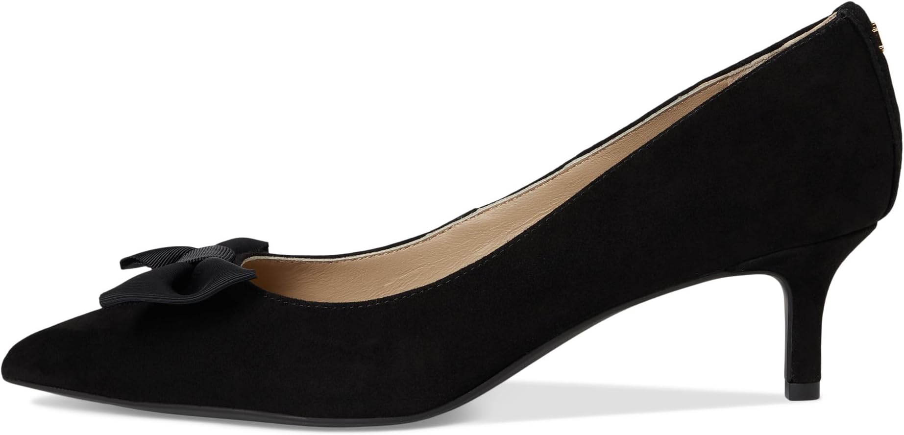 Туфли Lauren Ralph Lauren Adrienne Bow-Trim Suede Pumps, черный — фото 4