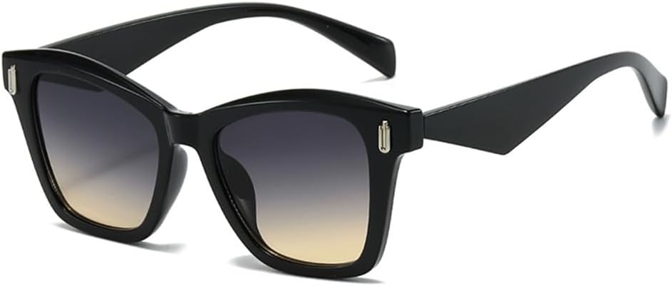 

Солнцезащитные очки UV400 с градиентными заклепками в форме «кошачьего глаза», желейного цвета, для женщин и мужчин, для бега и активного отдыха UYPTK, Black Gray Yellow