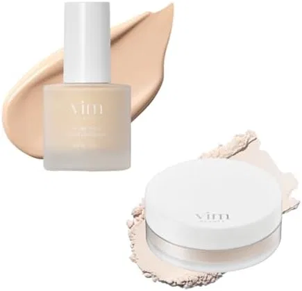 Тональное средство All Day Moist Liquid Foundation SPF30 PA++ Vim Beauty + Keep Confidence Powder 0.2 oz (6 г) оттенок 18 ecru