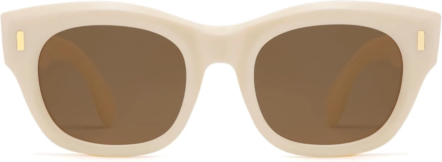 

Классические ретро поляризованные солнцезащитные очки для женщин и мужчин в винтажном стиле, квадратная оправа, толстая рамка AP3711 Appassal, C5 Beige/Brown