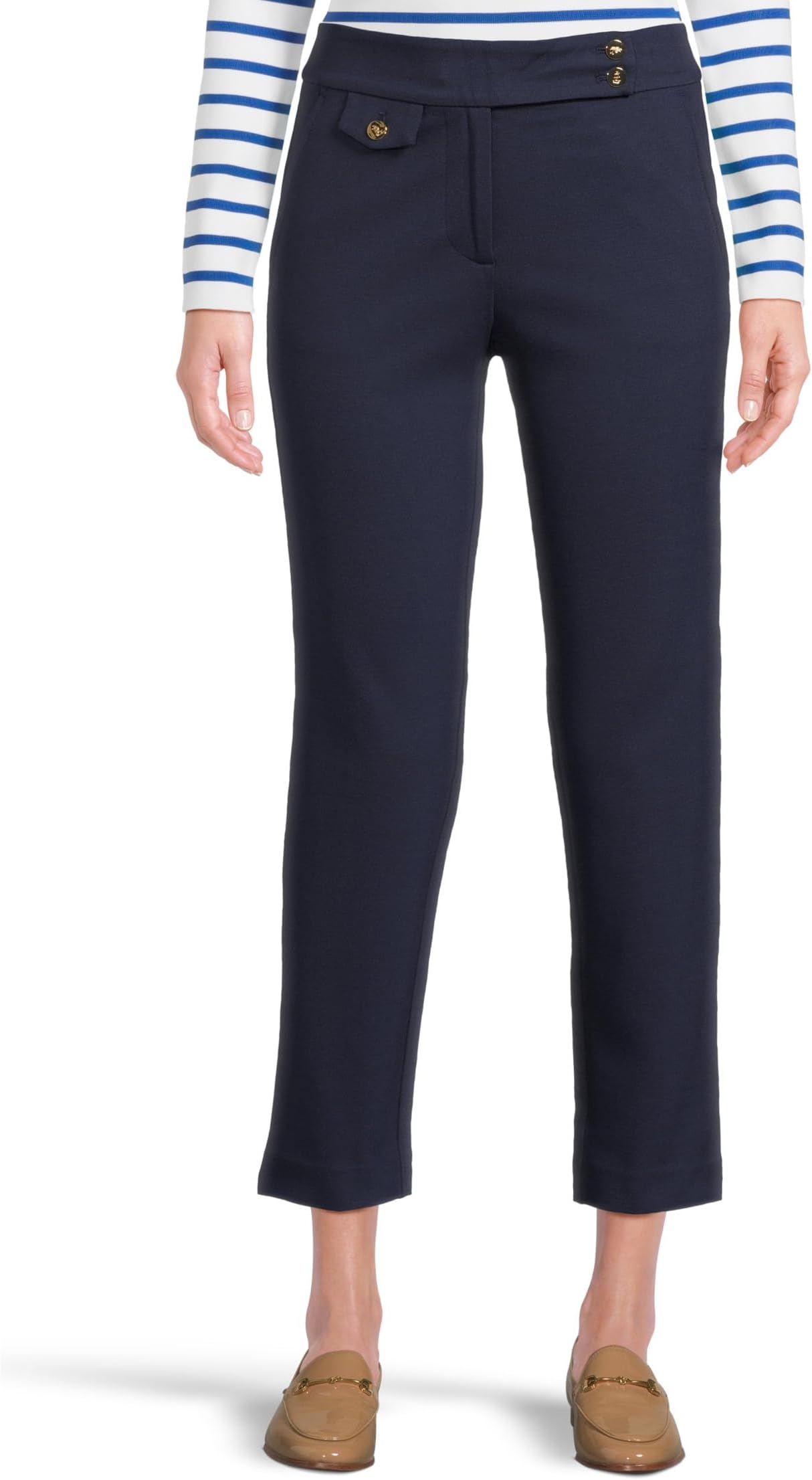 

Брюки Lauren Ralph Lauren Ponte Ankle Pants, цвет Refined Navy