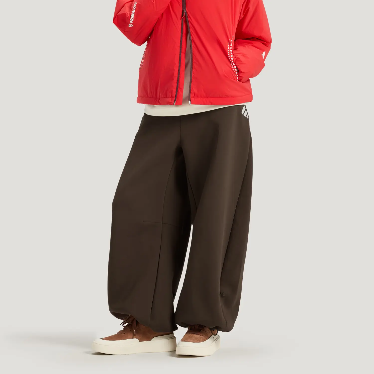 Спортивные штаны FOS FW25, вязаные спортивные штаны Future Style для женщин Adidas, коричневый — фото 4