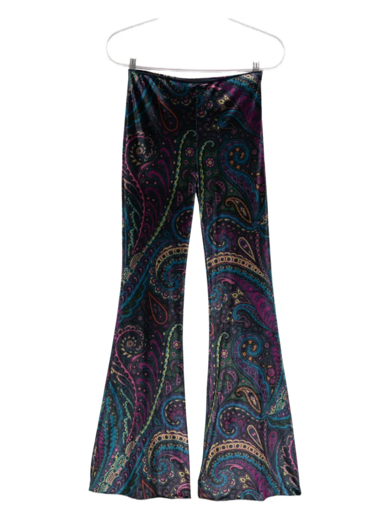 

Брюки из бархата с узором пейсли ETRO, синий