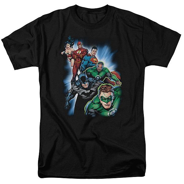

Футболка с коротким рукавом adult justice league of america heroes unite Licensed Character