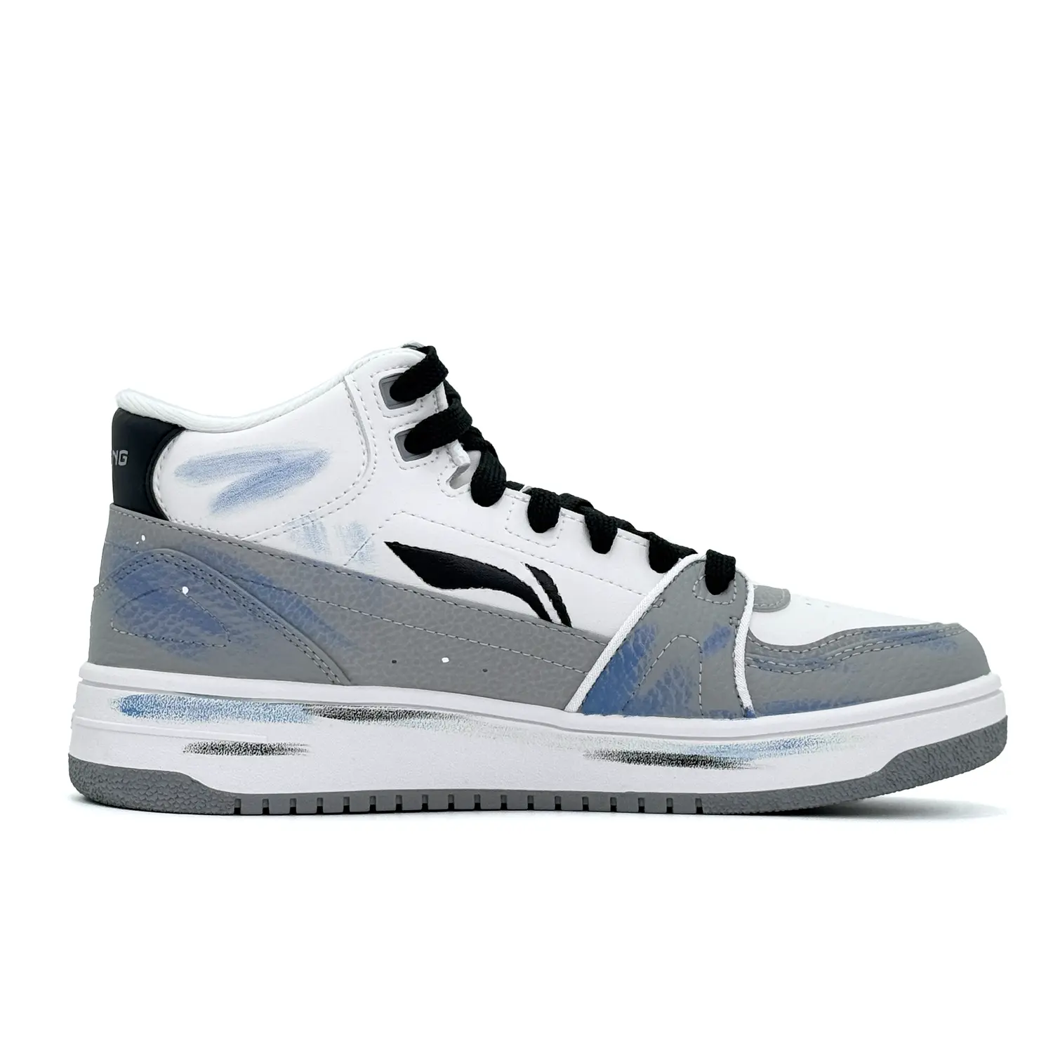 Li-Ning Li Ning Tianji HI Star Abrasion Resistant Mid top Skateboard Shoes мужские, серый, New — фото 3