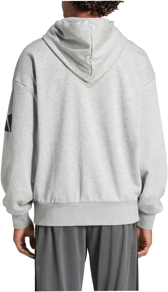 Толстовка Adidas Essentials Loose-Fit 3 Bar Logo French Terry Casual Outerwear - grey — фото 3
