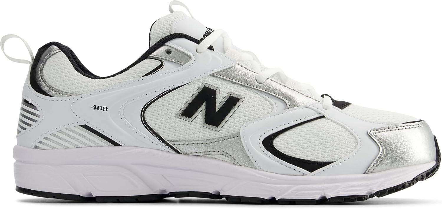 Мужские кроссовки New Balance 408 V1, белый/черный — фото 2