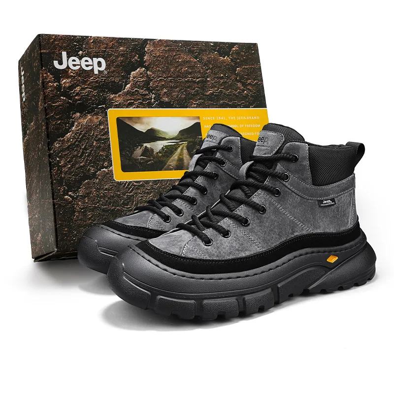 Мужские короткие утепленные ботинки для активного отдыха Jeep, серый