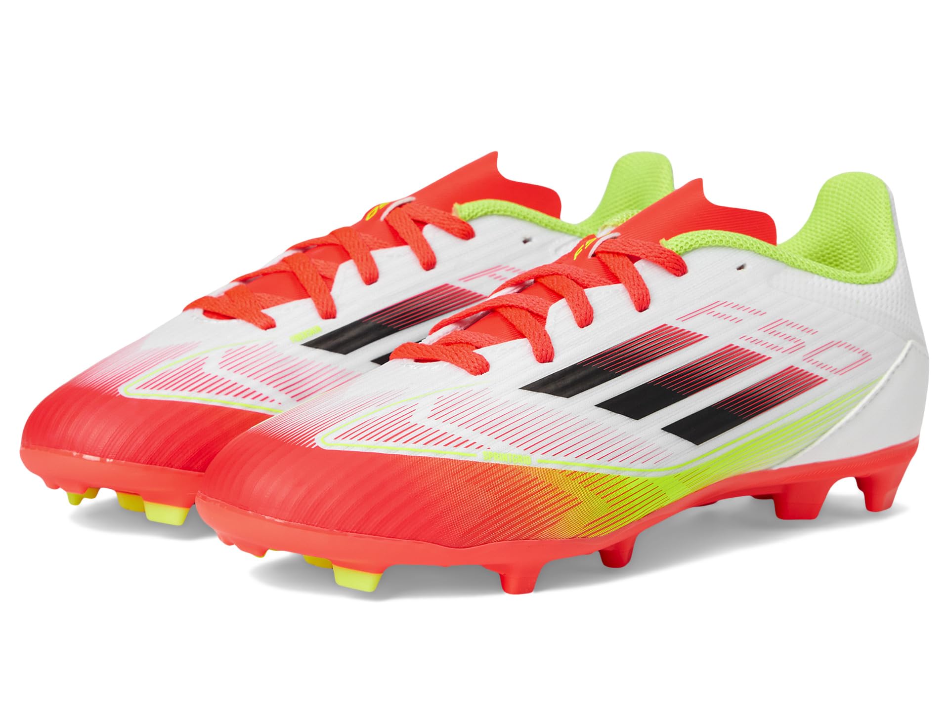 

Кроссовки adidas Kids F50 League Firm Ground/Multi Ground Soccer Cleats, цвет White/Black/Solar Yellow