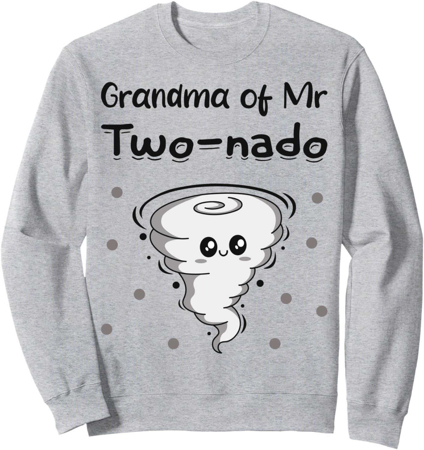 

Толстовка с костюмом «Бабушка мистера Два на 2-й день рождения, вечеринка в стиле торнадо» Family Look 2 Year Old Tornados Decorations Gifts, серый