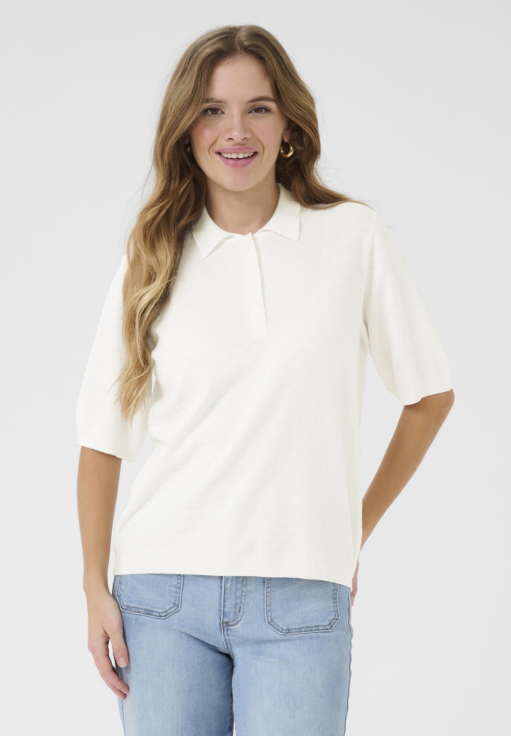 

Рубашка поло KAOLIVIA Kaffe, кремовый