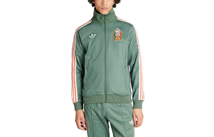 Adidas Originals Мексика Беккенбауэр Тренировочная Куртка Зеленый, Окисленный Зеленый — фото 2
