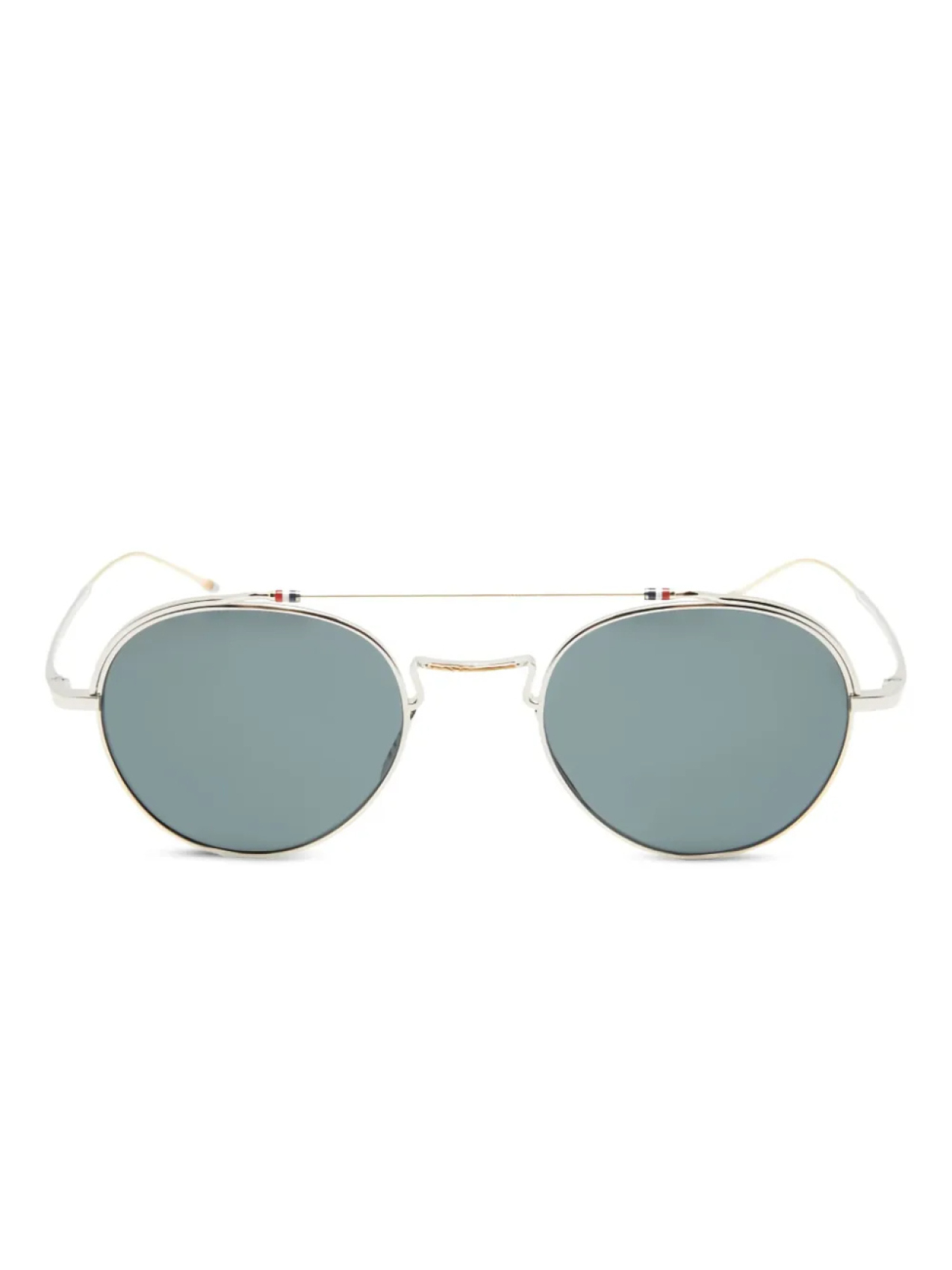 

Очки в оправе пилота Thom Browne Eyewear, серебряный