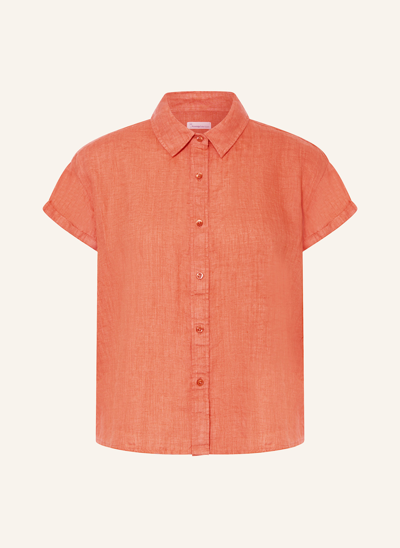 

Астер льняная блузка-рубашка Knowledgecotton Apparel, оранжевый