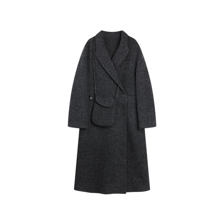 

ELLE Пальто женское Black утепленное прямое