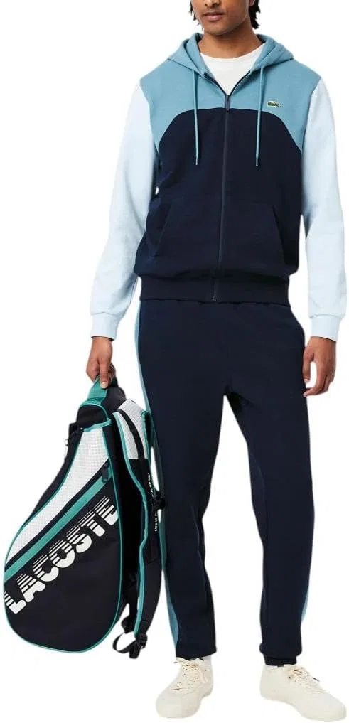 Мужские зауженные спортивные брюки Lacoste с цветовыми блоками — фото 4