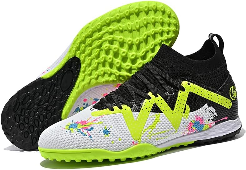 

Мужские футбольные бутсы с шипами, высокие футбольные ботинки с шипами, молодежные профессиональные спортивные футзальные кроссовки, футбольные кроссовки Generic, белый